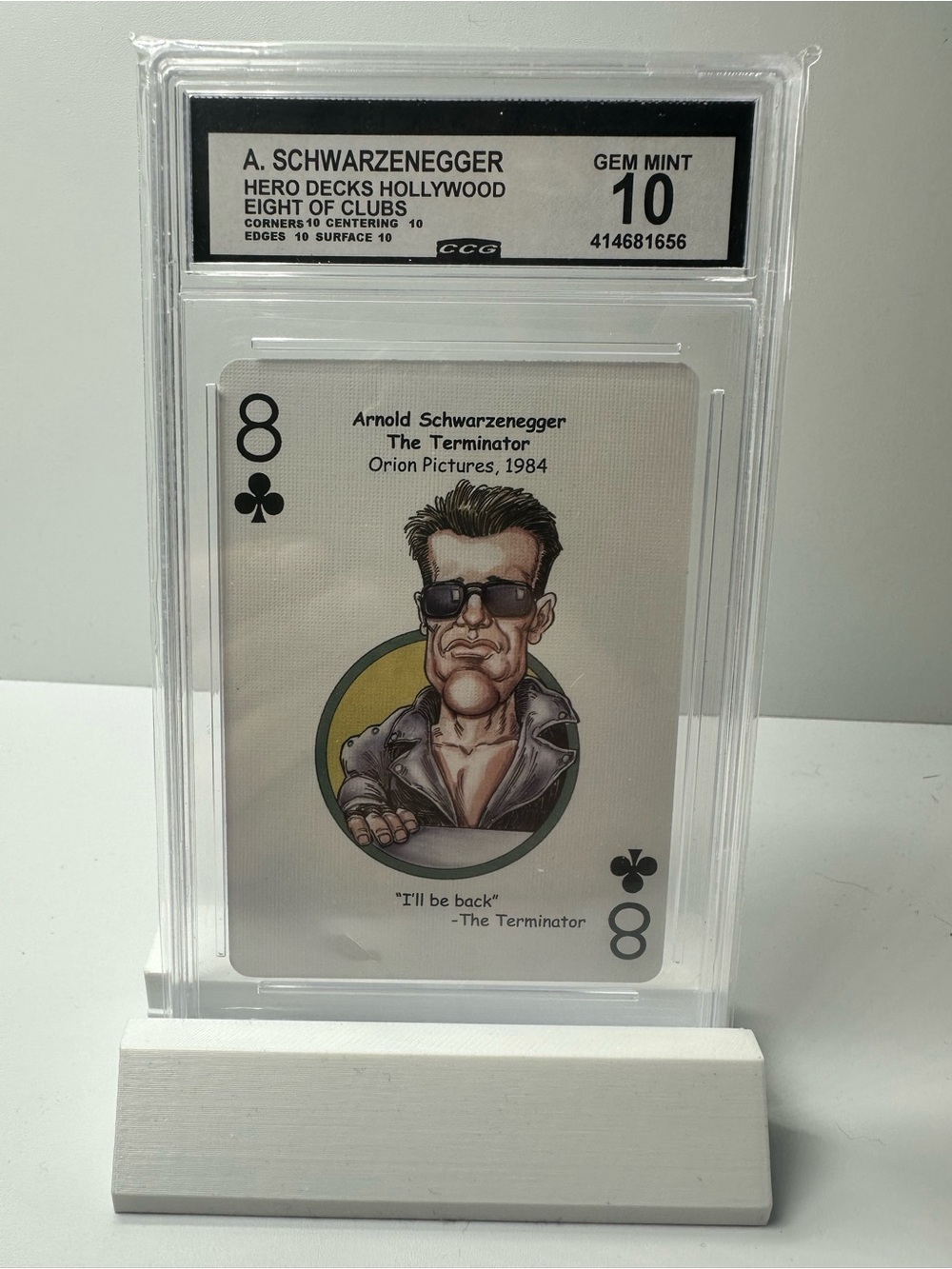 The Terminator Collector Card - White